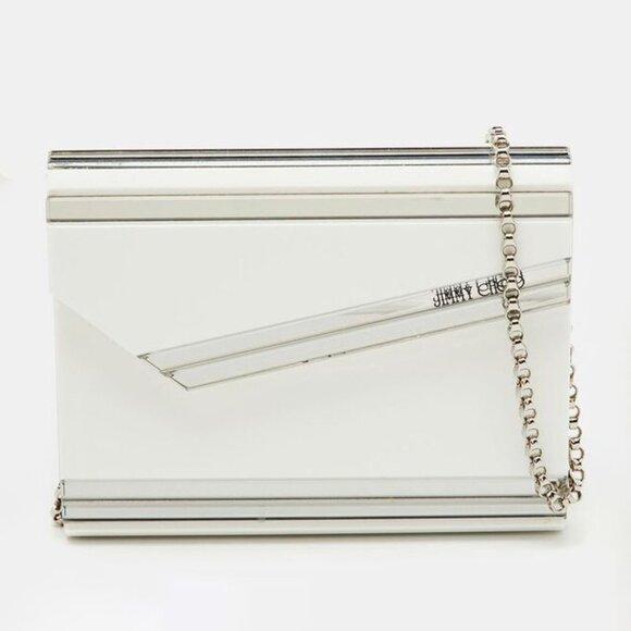 Jimmy Choo Candy Clutch – White Acrylic Crossbody/Evening Bag - Picture 1 of 5
